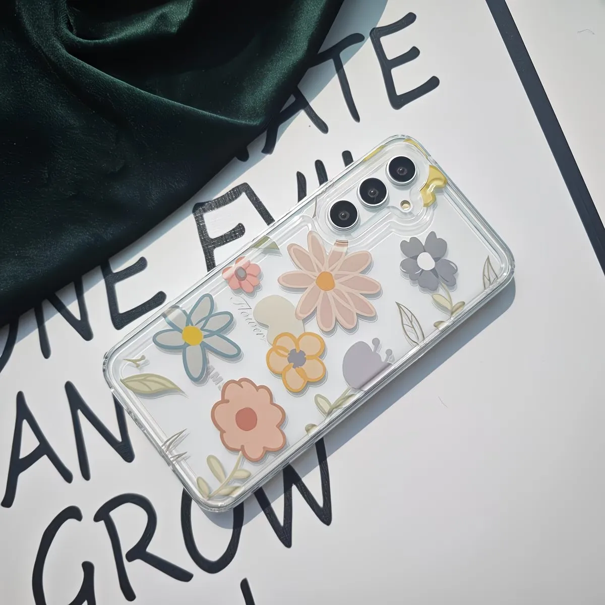 Unique Clear Flowers Soft TPU Phone Case For Samsung Galaxy A73 A72 A71 A70 A70s A56 A55 A54 A53 A52 A52s 5G 4G  Anti-Fall Cover view 5