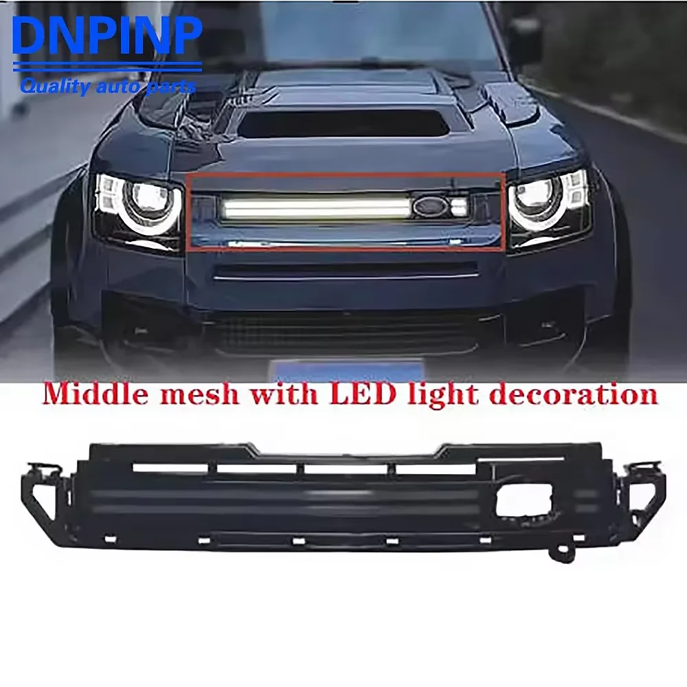 Front grille center grille decorative light LED double strip light suitable for Land Rover Defender 2020-2024 90 110 130 LR13281