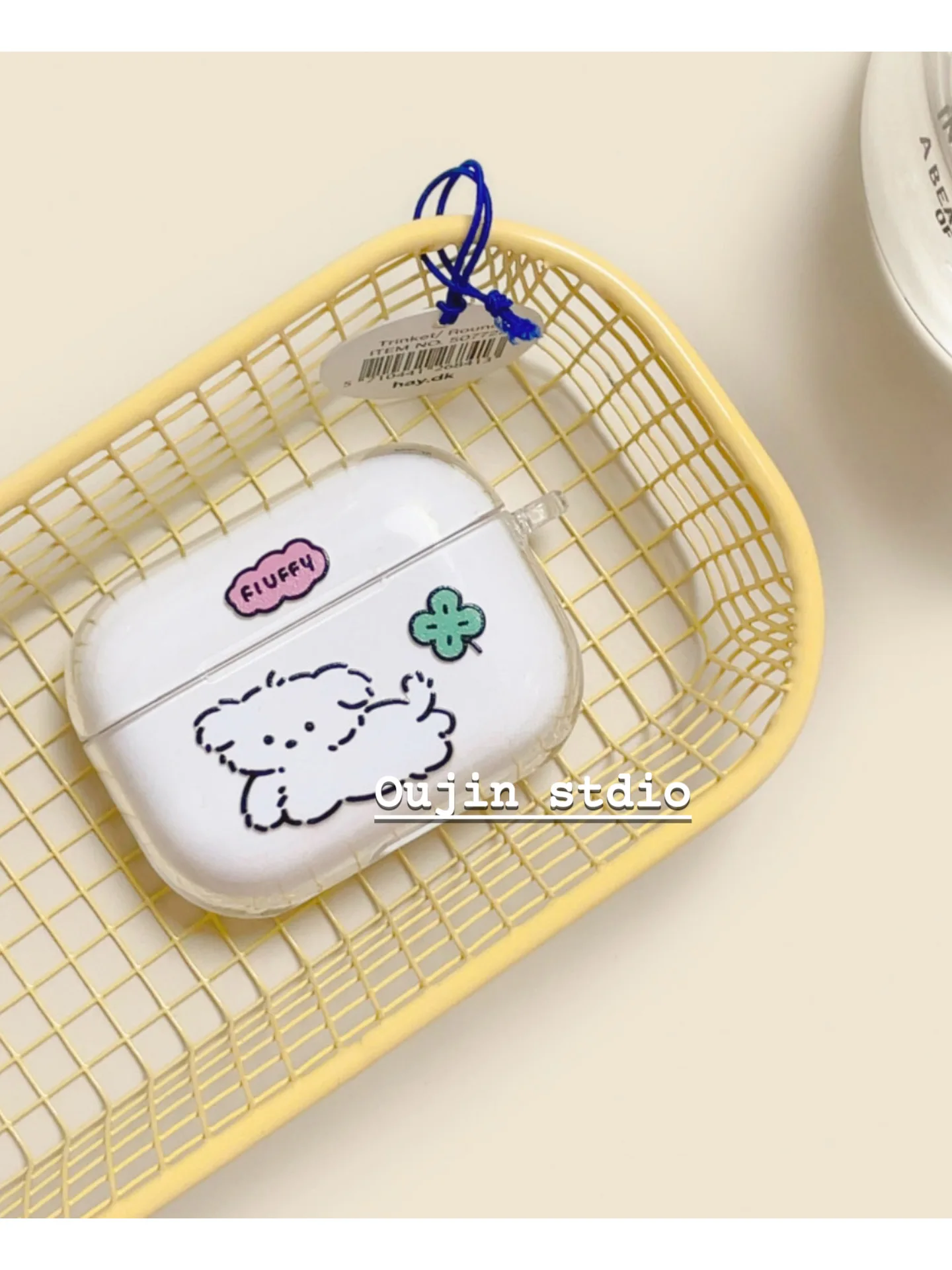 The small Korean Instagram cute dog four-leaf clover small fresh ear case is suitable for 1/2/ pro soft shell wireless Bluetooth