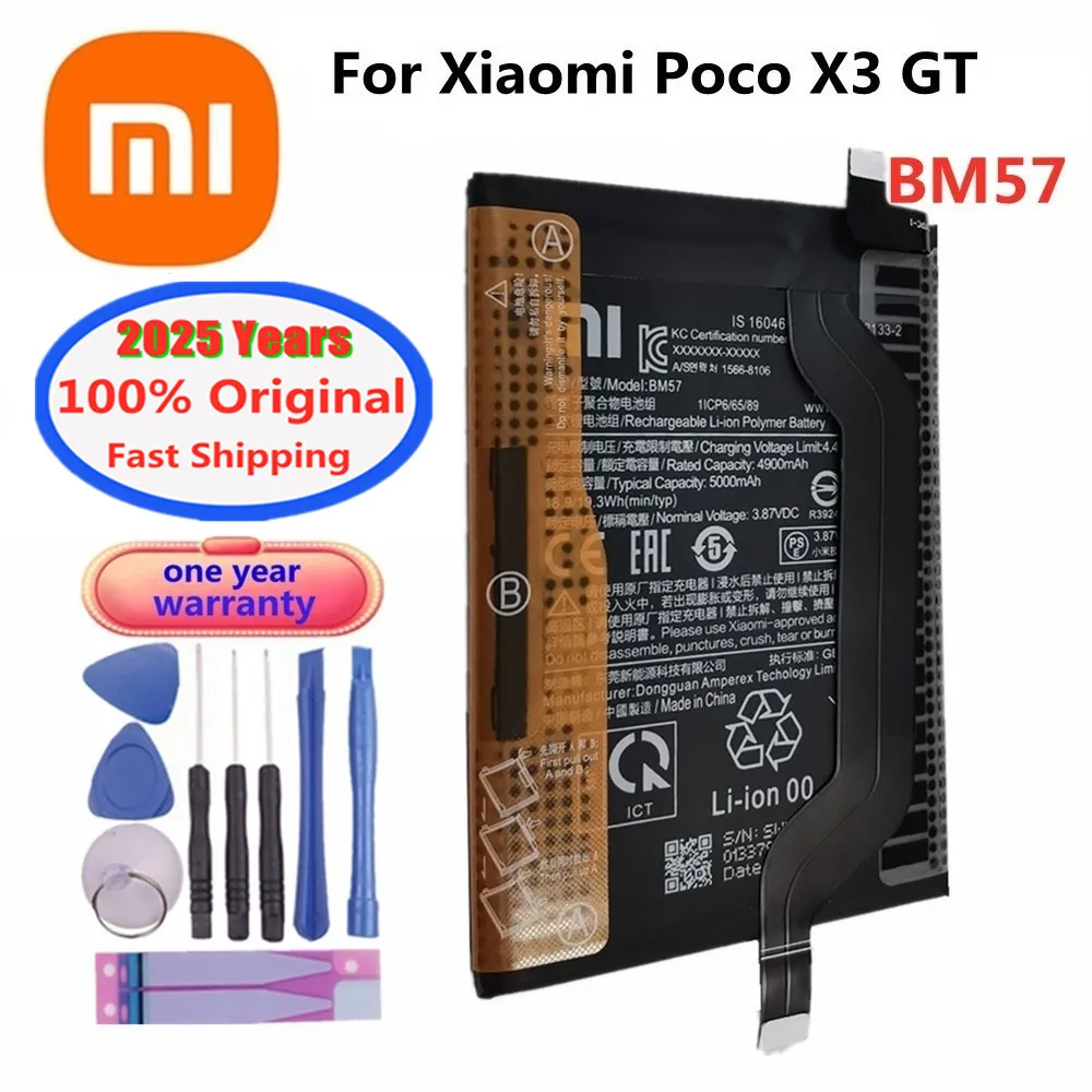 2025 Years Original Battery For Xiaomi Mi Redmi Note 10 10S 10X 9 9S 9T K30 K40 K20 8 8T 7 5 5A Pro POCO X3 M3 F3 F2 Pro Battery