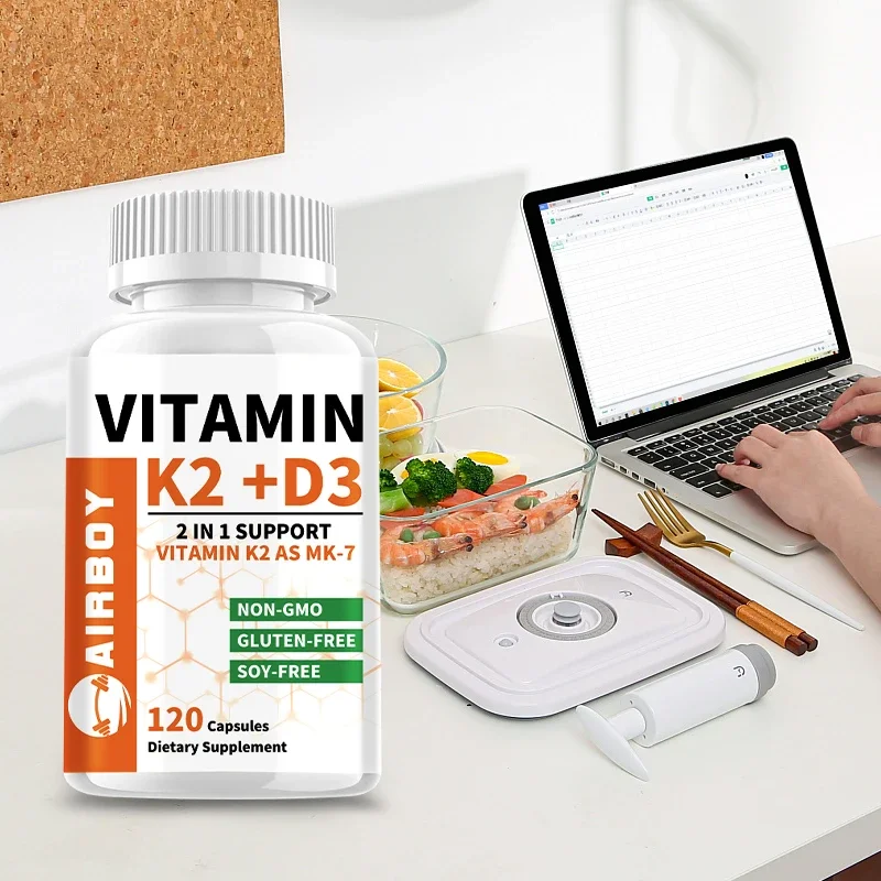 Vitamin K2+D3 - Strengthens Bones and Promotes The Absorption of Calcium and D3