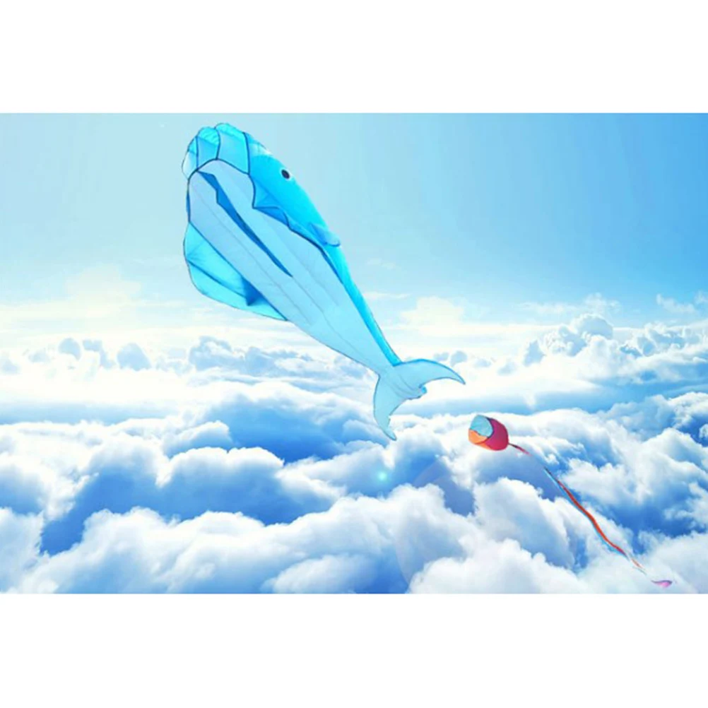 

3D Dolphin Huge Frameless Portable Kite Toy without String Boards Outdoor Games Accessories for Kids and Children (Dolpnin)