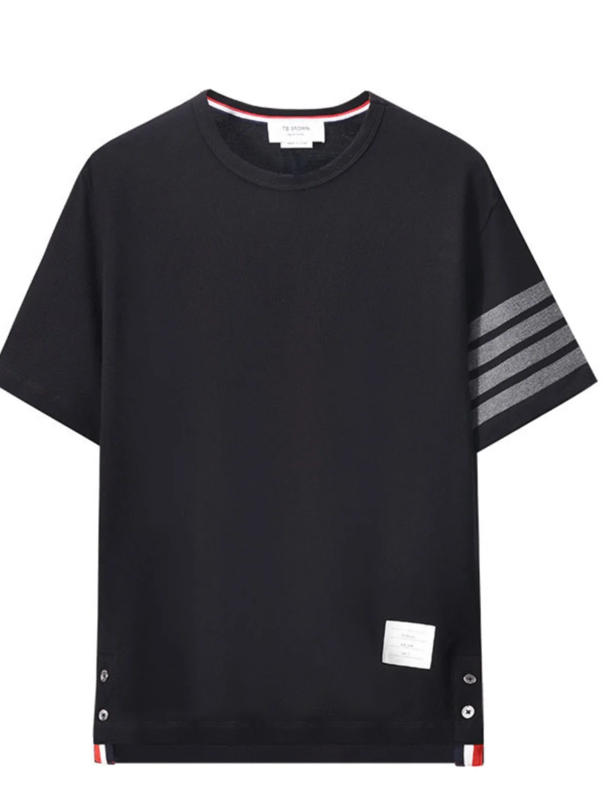 

BROWIN Casual Cotton ort Sve T-irt round Ne Spring Summer New Sle ex Couple Lightweight Luxury Tee