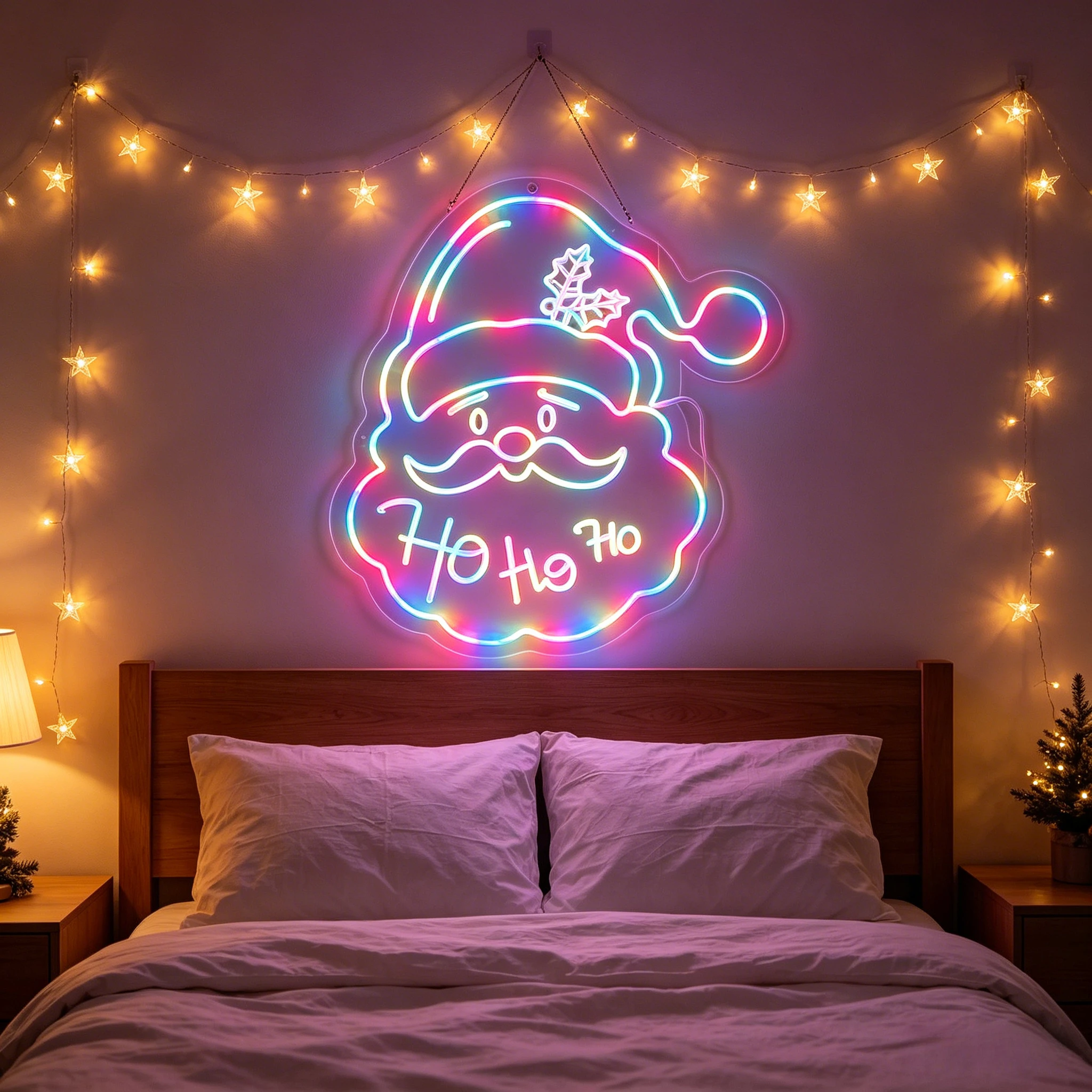 

Santa Claus Neon Sign Merry Christmas LED Lighted Sign Christmas Neon Sign Dimmable Decor for Christmas Party Bedroom Winter Hol