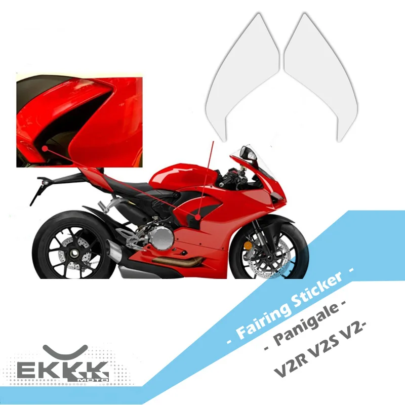 

For Ducati PANIGALE V2 V2R V2S V2SP Fairing Sticker Decal Carbon Fiber Texture Matt Black Sockets Air/Airbox