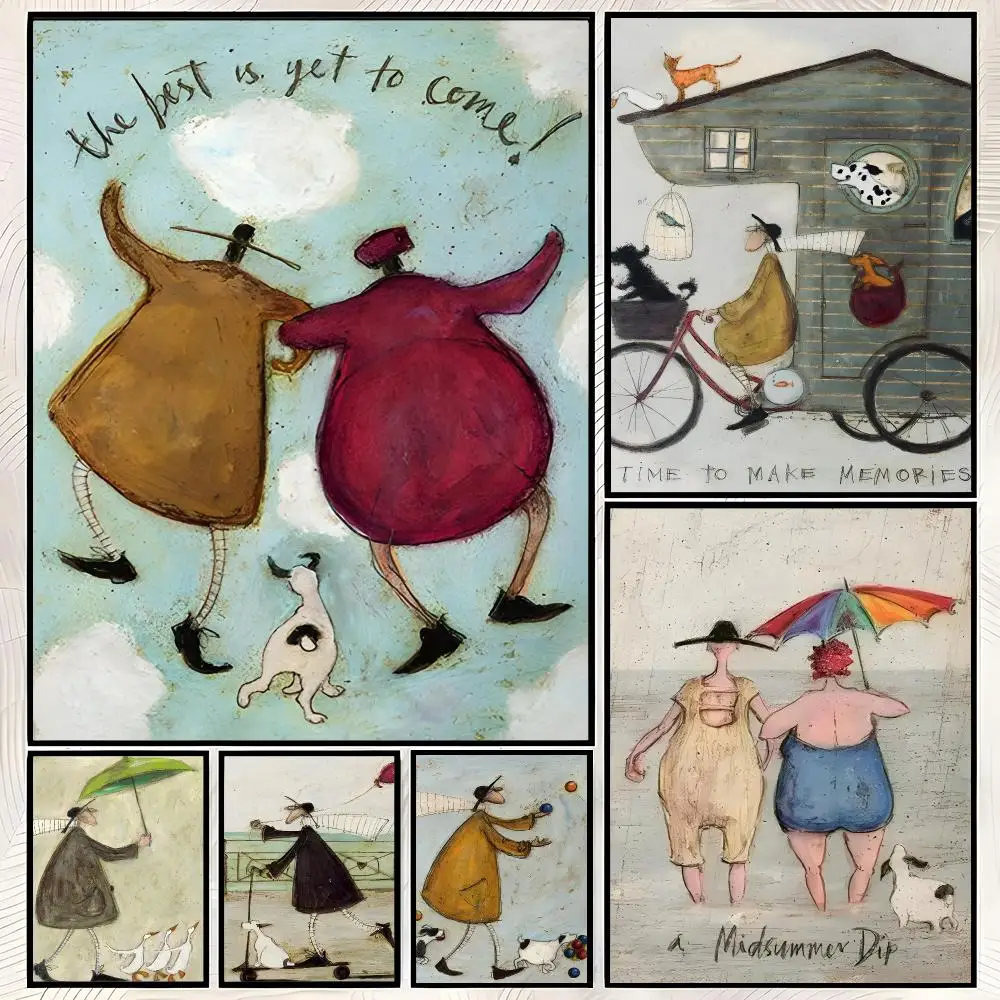 Artist S-Sam Toft Poster Self-Stick HD PP paper Wall Art Poster, Waterproof Decor for Bedroom, Living Room and Home