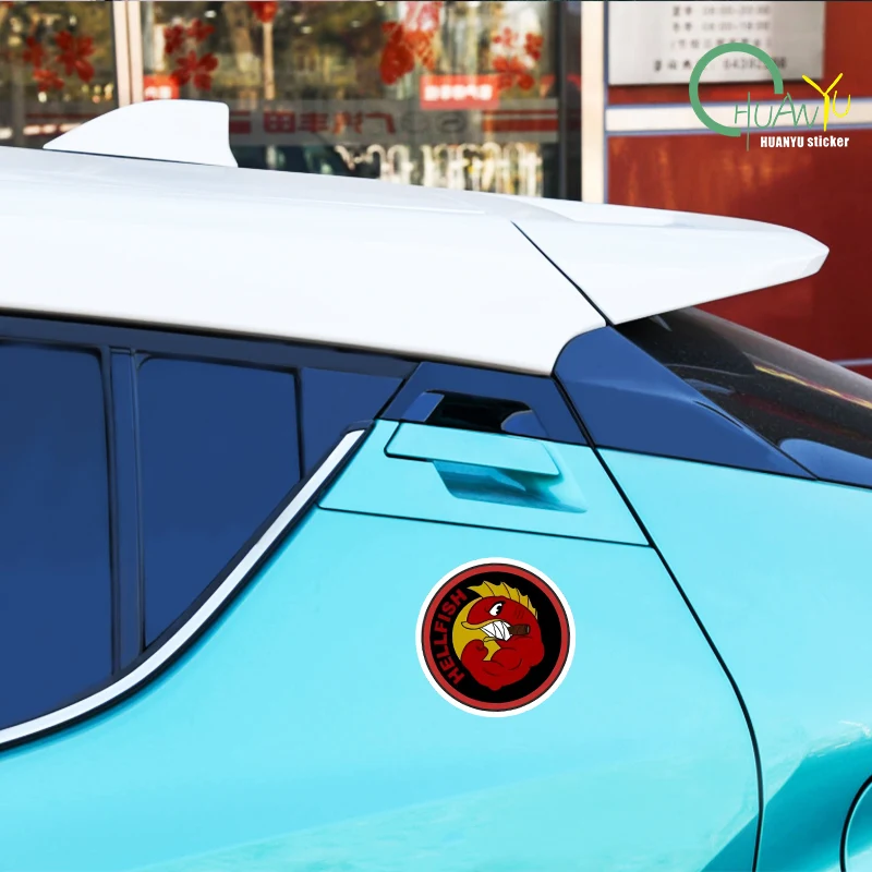 Flying Hellfish Tattoo Stickers for Car Home Kid Window Cute Living Room Funny Anime Room Stickers Art Laptop Cartoon - view 4