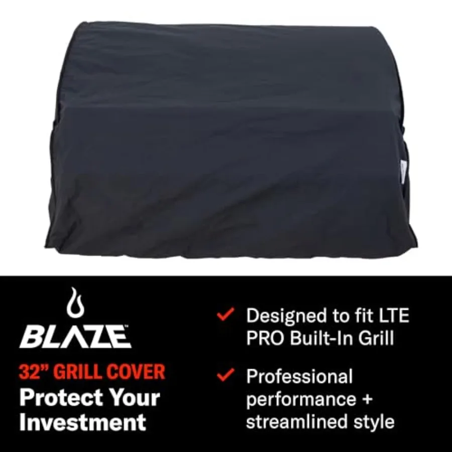Heavy-Duty 32-Inch Premium Grill Cover Custom Fit for LTE Pro 32-Inch Built-in Gas Grill Water-Resistant Vinyl Polyester with F