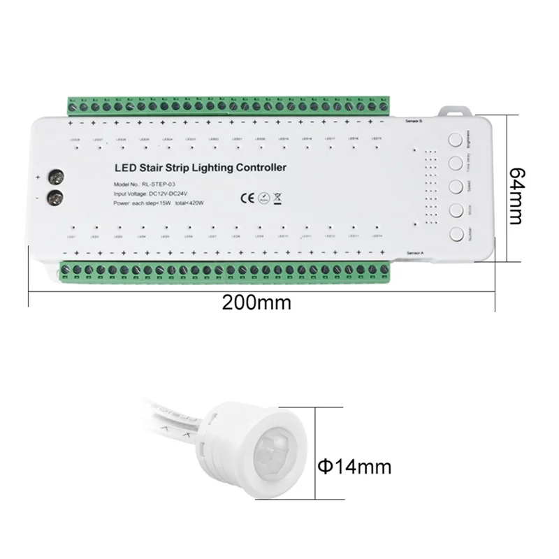 Stair LED Motion Sensor Controller Smart Stair Induction Controller Stair Sensor Controller-A27R