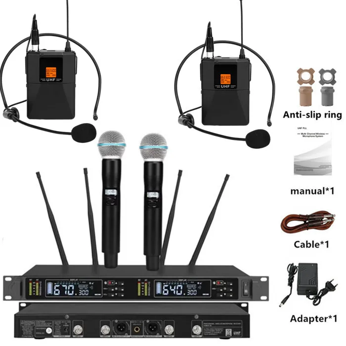 P830 TURE DIVERSITY 640-690MHz micrófono profesional para puesta en escena sistema con micrófono inalámbrico Uhf microfono profesional