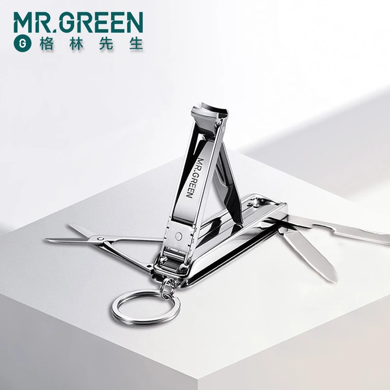 MR.GREEN Multifunctional Nail Clipper Stainless Steel Six Functions In One  Nail Files  bottle opener small Knife scissors