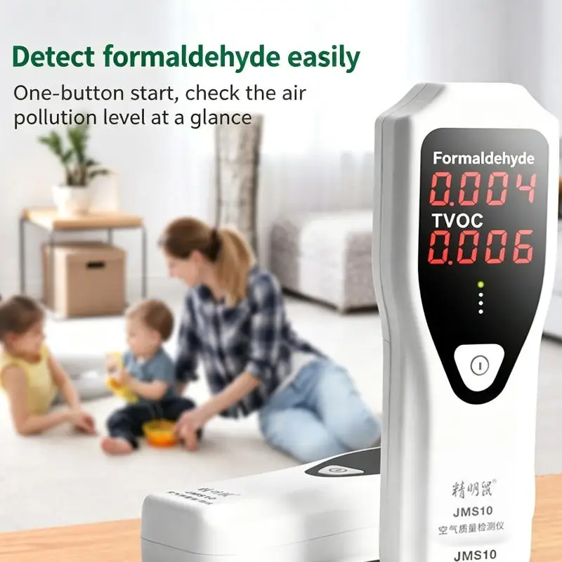 Air Quality Sensors With Digital Display Formaldehyde HCHO TVOC Monitoring Battery Operated For Indoor Use D2RD
