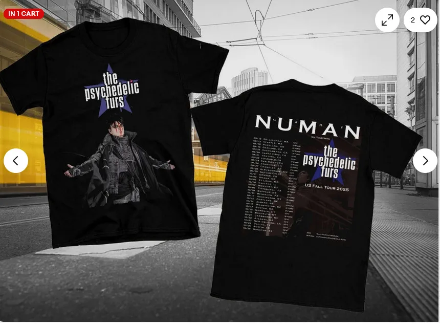 

2 sides The Psychedelic Furs Gary Numan 2025 Tour Shirt Unisex S-5XL