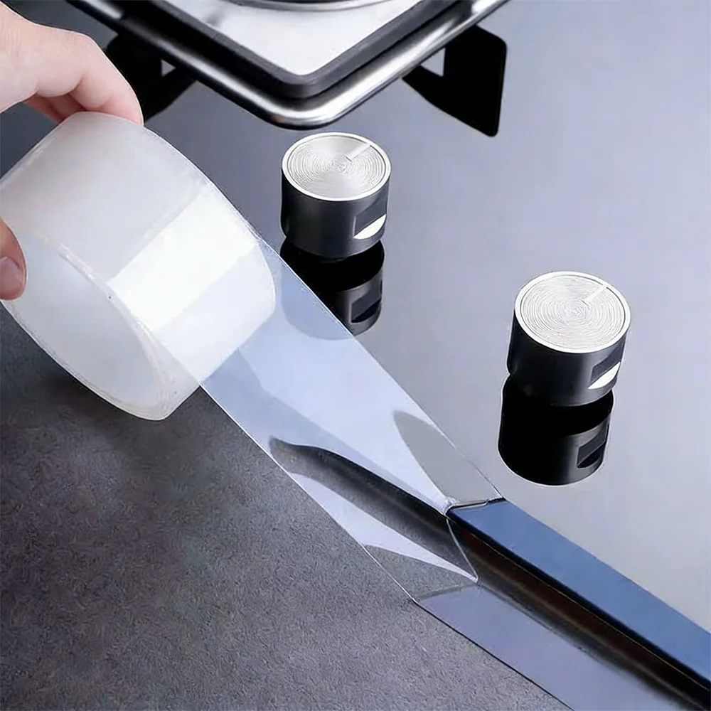 

Нано-лента прозрачная, двусторонняя клейкая, водонепроницаемая, многоразовая, термостойкая, для ванной комнаты, кухни и наклейки на стену