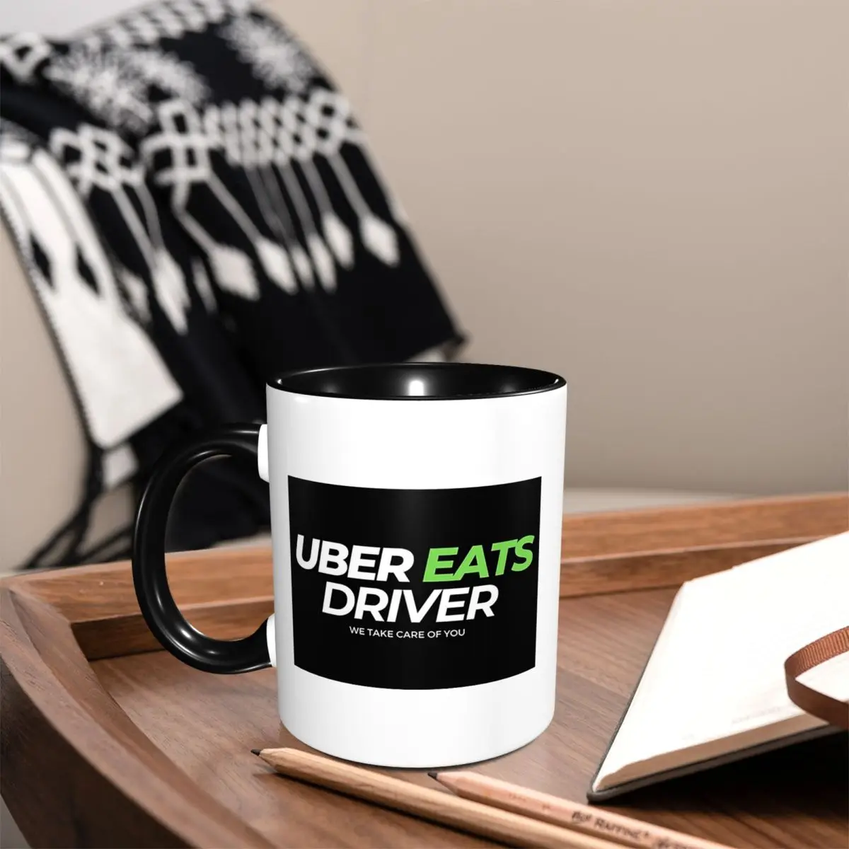 Uber Eats Driver Logo Food Delivery Driver Mug Funny Ceramic Coffee Cups Tea Mugs Milk Cup Drinkware Gifts for Friends