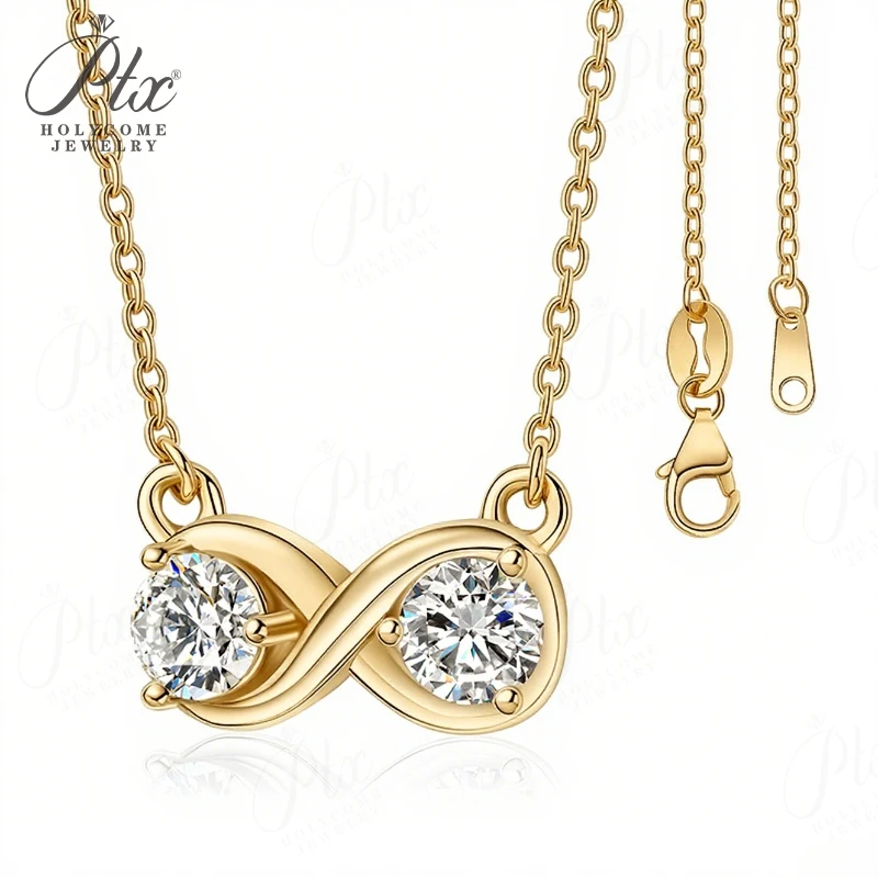 

Infinite Pendant Necklace Moissanite 925 Sterling Silver Plate18k Gold Party Birthday Gift Jewelry for Woman Charms 2025 New