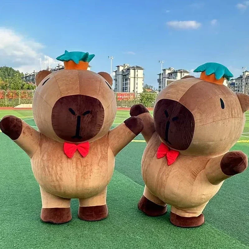 

Capybara Mascot Costume Inflatable Cartoon Animal Carnival Funny Performance Inflated Garment Christmas Cosplay No Battery