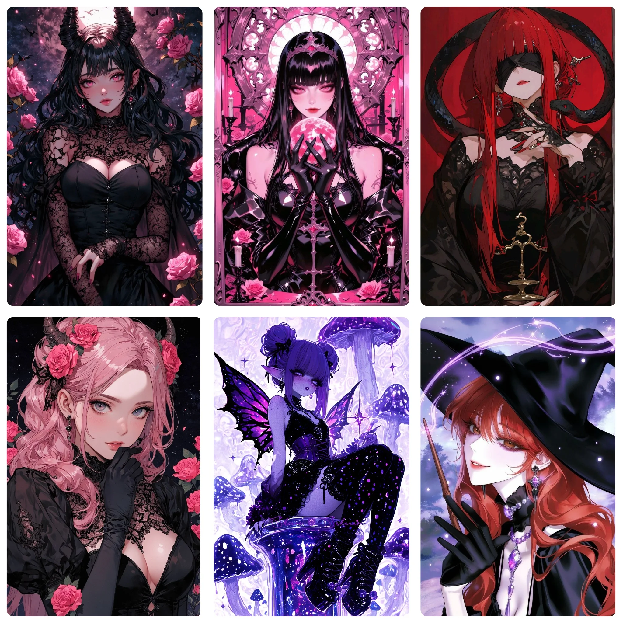 DIY Gothic Witch Diamond Painting, Stunning Dark Magic Sorceress Character For Living Room Wall Decoration Exquisite Gift