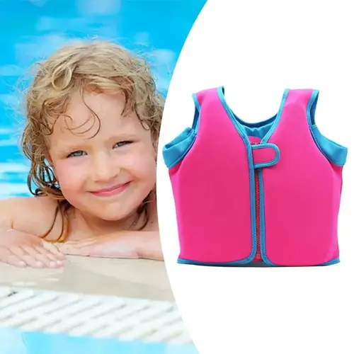 Imagen 2 del producto Chaleco de natación para niños, chaleco de flotabilidad antivuelco, chaquetas de natación estables para bebés, chaleco de natación ajustable sin inflado con dibujos animados para acampar