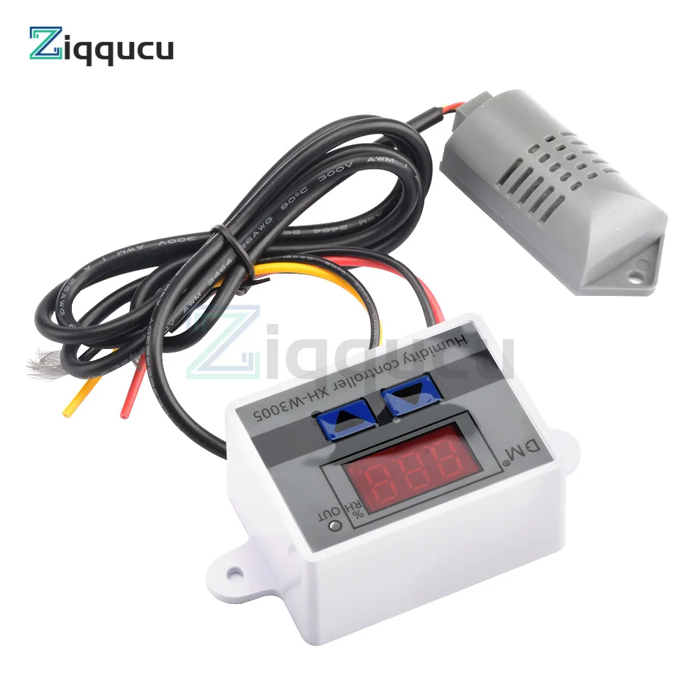 Cyfrowy regulator wilgotności 12V/24V/110V-220V higrometr kontrola wilgotności przełącznik higrostat czujnik wilgotności