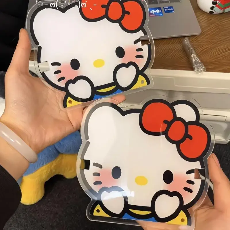 

Hello Kitty Acrylic Glasses Holder New Kawaii Sunglass Display Stand Desktop Organizer for Hair Clips Eyeglasses Decor Gift