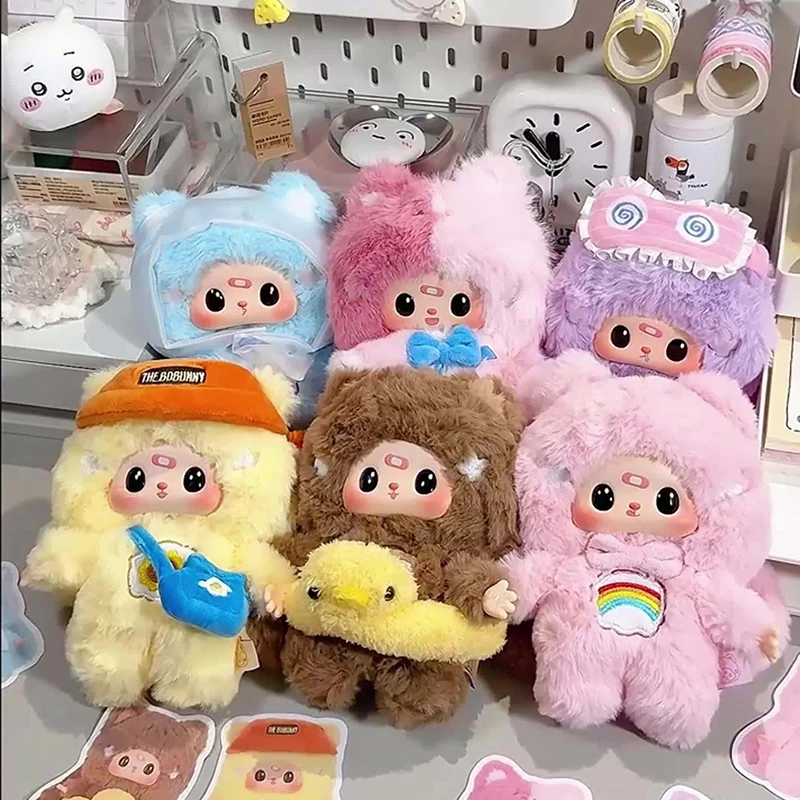 

The Bobunny Rain Or Shine Series Vinly Blind Box Doll Cute Bobunny Plush Mystery Box Surprise Bag Pendant Keychain Toy Girl Gift