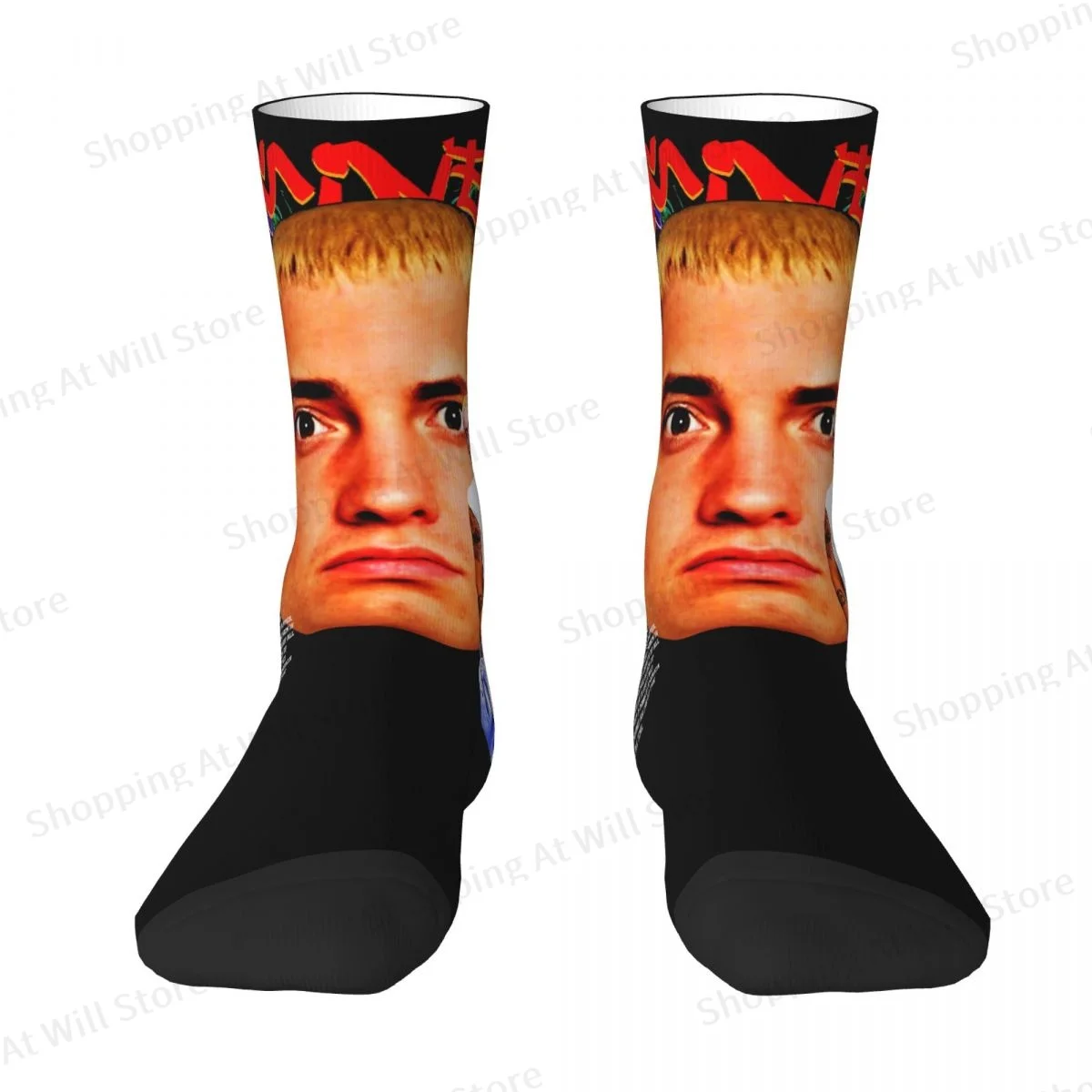 Throwback Merchandise Famous Rapper Eminem Unisex Winter Socks Running Fun printing Socks Street Style Crazy Sock