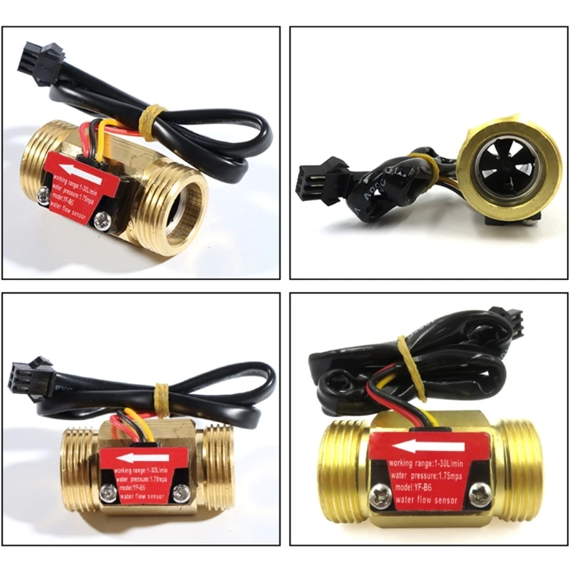 Imagem -04 - Sensores Fluxo Água Líquida Efeito Medidor Vazão Medidor Fluxo Água Sensores Dc3.5v24v M6cf