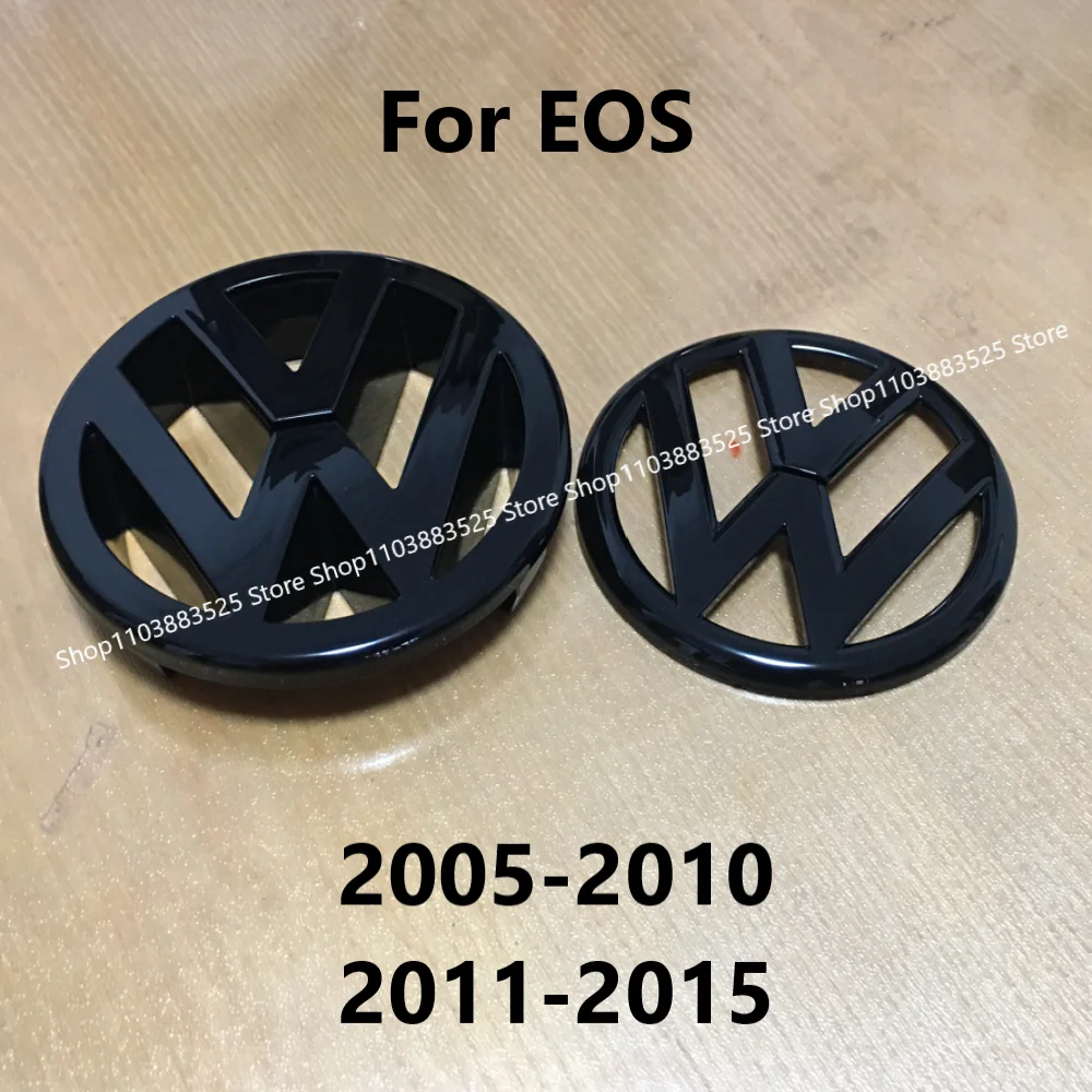 

2pcs No Acc Replacement Badge For VW EOS TheEOS 2005-2015 Car Front Grille and Rear Trunk Emblem Logo Replacement Badge Sticker