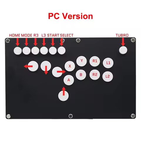 Customizable Sticker DIY All Buttons Hitbox Style Arcade Game Console Fighting Joystick Fight Stick Controller for PC/PS4/PS5