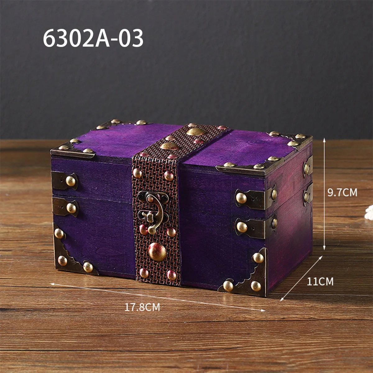 صندوق تخزين خشبي عتيق، صندوق ديكور، صندوق خشبي لغرفة النوم وغرفة المكتب، وصناديق تنظيم المجوهرات، والهدايا، وزخارف المكتب #6