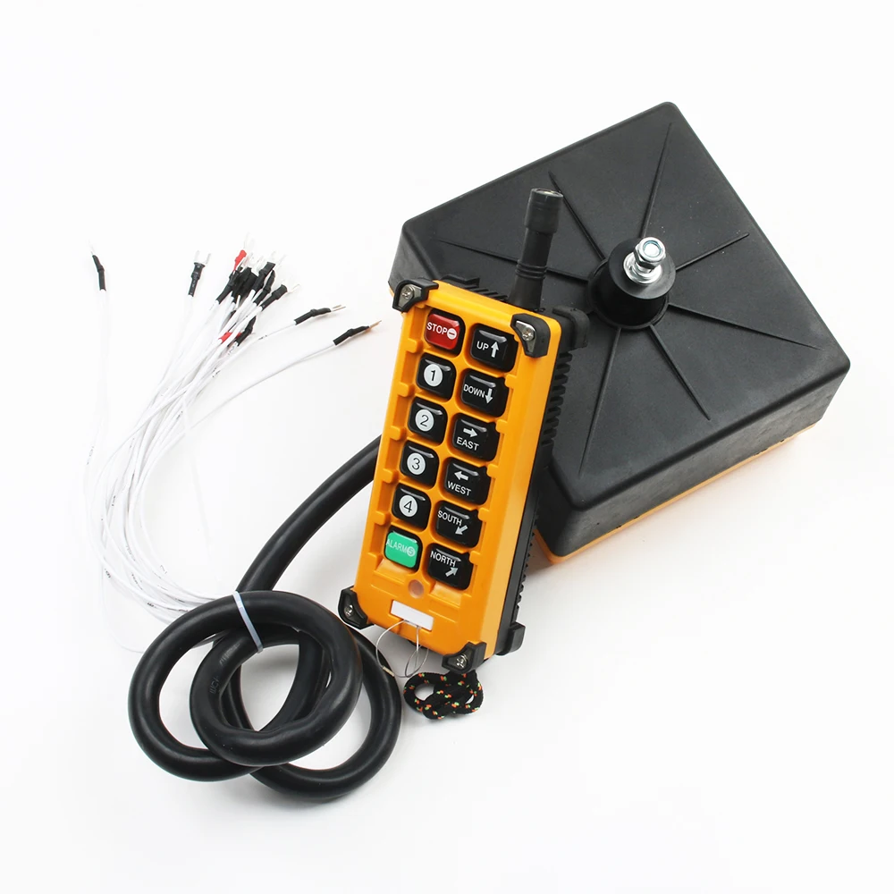 Industriale Wireless Radio telecomando interruttore di controllo della velocità Gru di sollevamento Controllo gru di sollevamento 8 canali DC 24V 12V 220V
