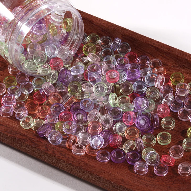 Tiny Round Flash Building Blocks,Mini Filler Particles for Squeeze Ball,Slime, Cream Glue, Resin,Handmade DIY Craft S
