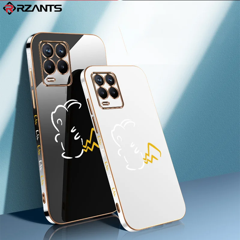 Rzants Case For OPPO Realme GT 2 Neo 3 Master X X7 Pro Narzo 20 30A 50A Find X3 X5 Reno 4 5 6 7 Lite k3 Soft Bright Couple Cover