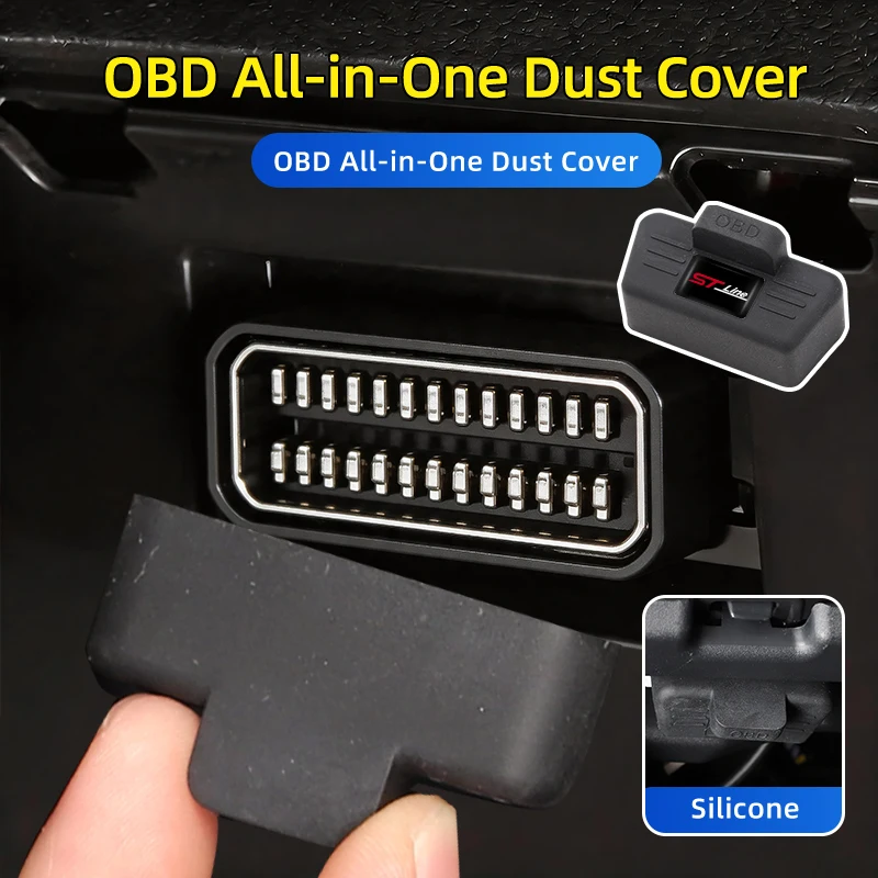 Car OBD Port All-in-One Dust Cover Silicone Clogging Cap Auto Accessories For Ford Mustang Edge Mondeo ST Fusion Explorer Focus