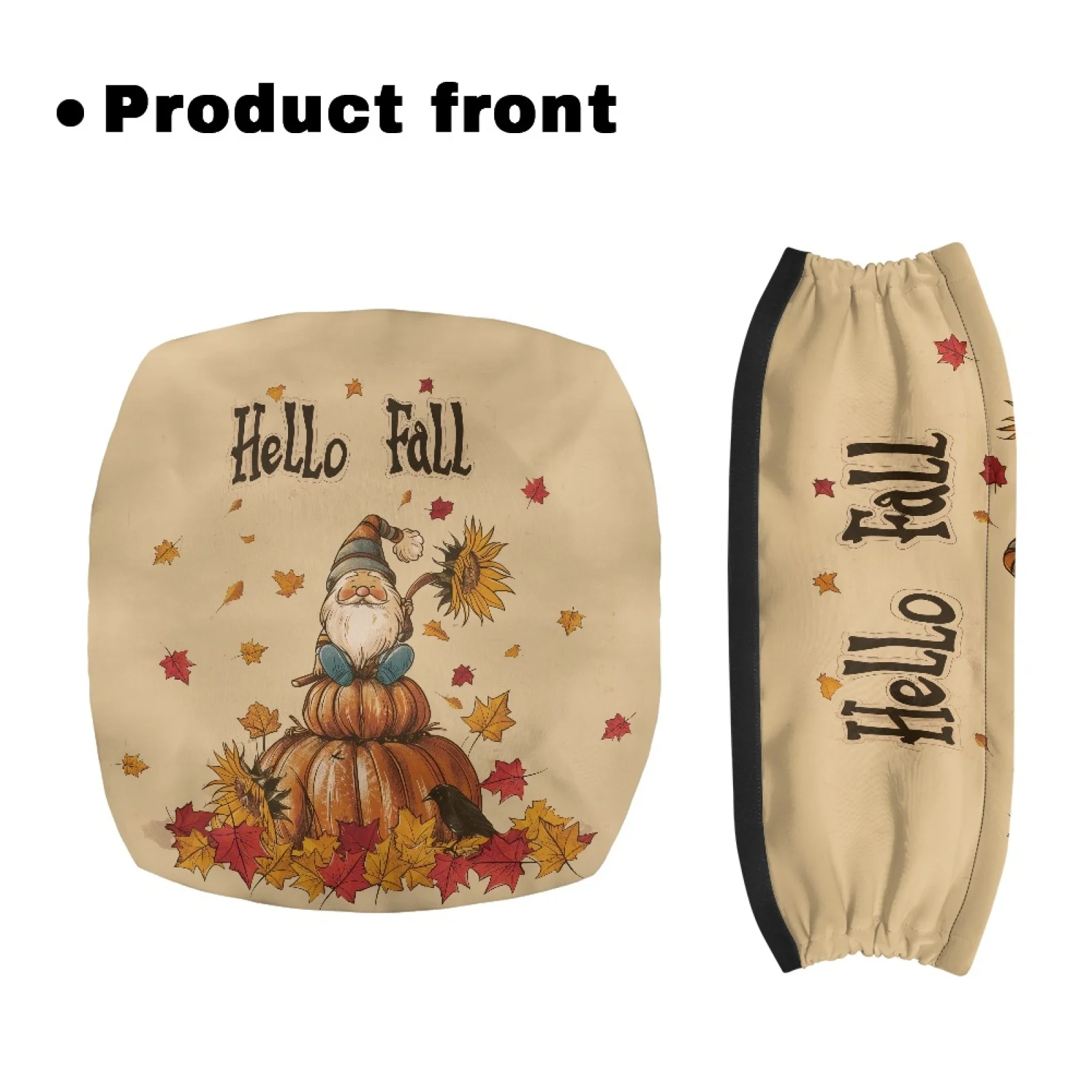 Coloranimal Dust Proof Removable Pack of 2 Walker Rollator Seat Back Cover for Elderly Adults for Streets Autumn Art