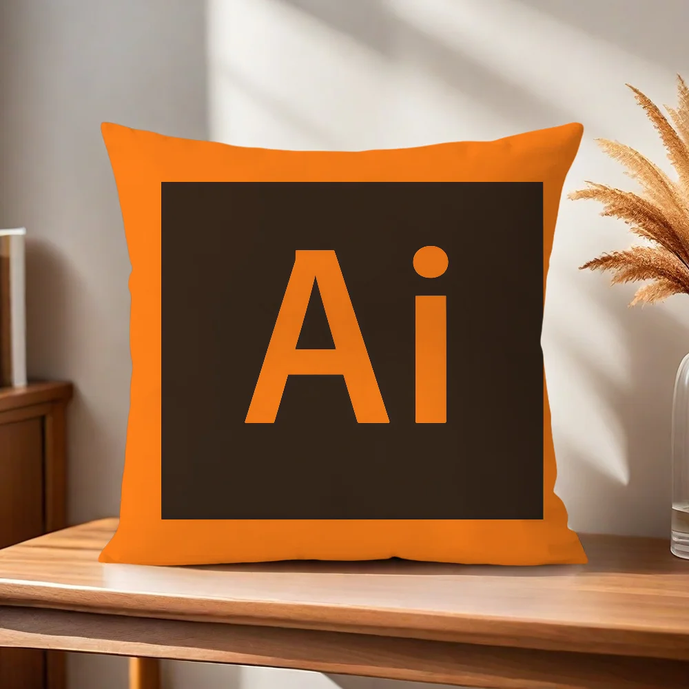Adobe Illustrator Ai Logo Kissenbezug Kissenhülle für Zuhause, Sofa, Wohnzimmer, Büro, Café, Auto – Detail 3