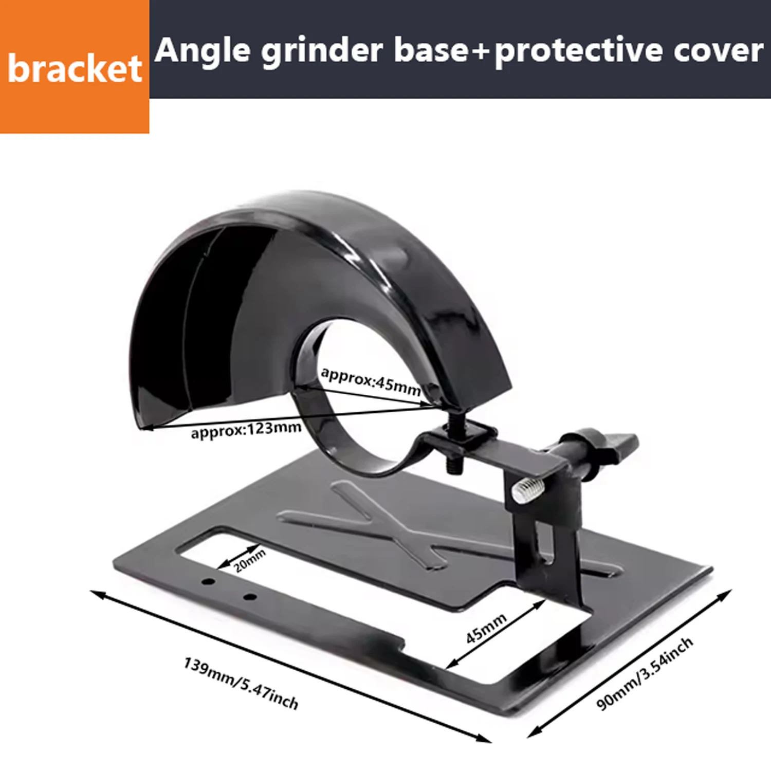 Angle Grinder Stand Set Adjustable Metal Angle Grinder Bracket Stand Holder Protective Cover Set for 4-1/2 Inch Angle Grinders