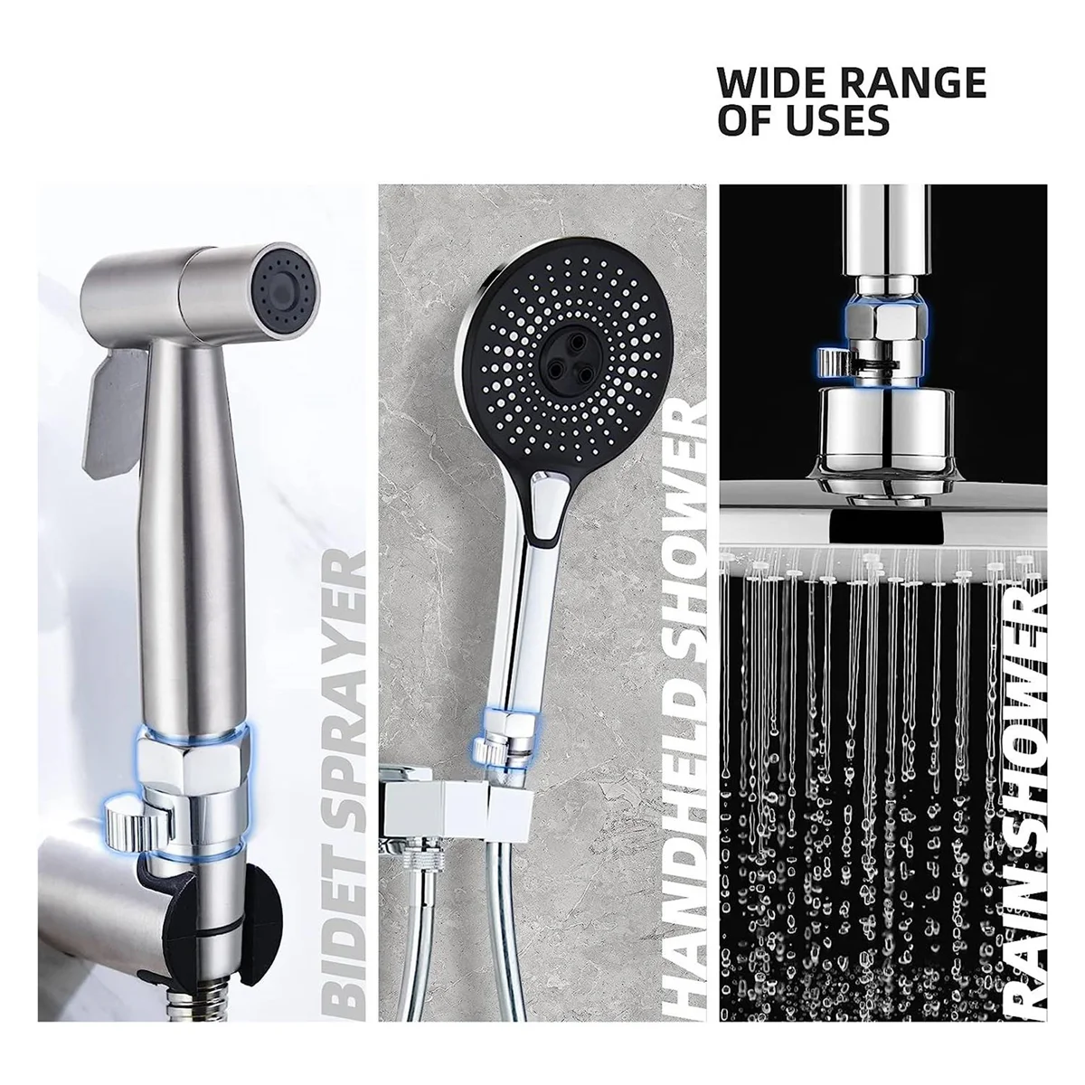 Насадка для душа с запорным клапаном, клапан регулировки потока душа G1/2, регулятор давления потока для ручного душа, биде, распылитель