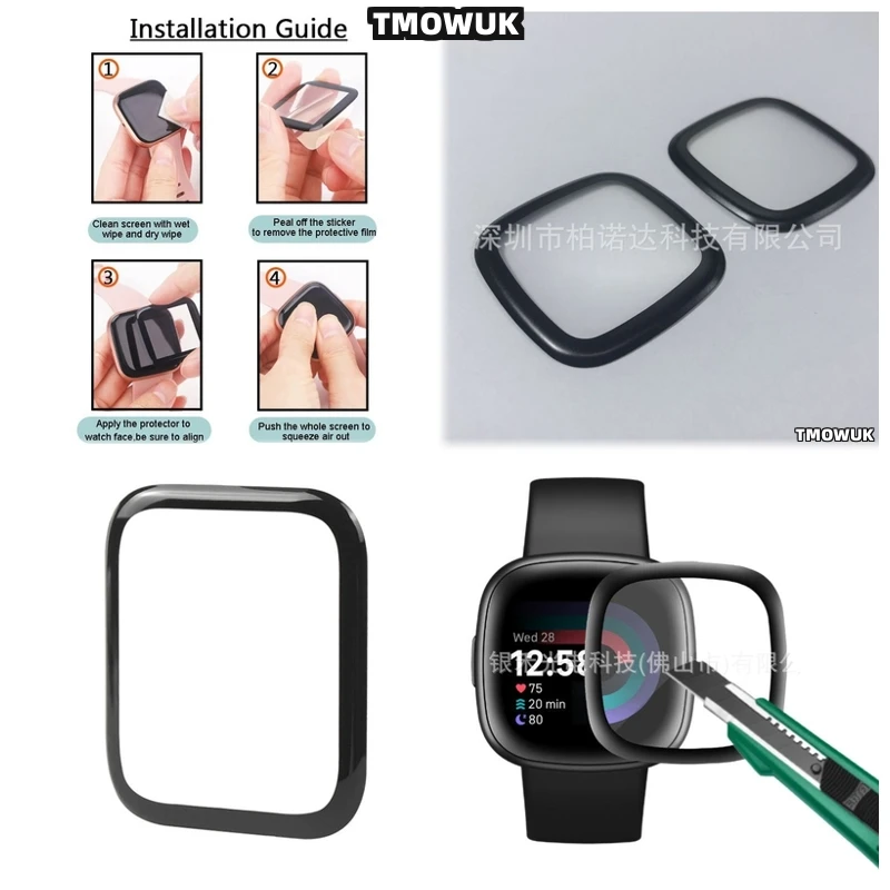 

For Fitbit Sense 2 Versa3 2 4 Inspire 3 Charge 6 5 Anti-Scratch Defense Cover With Lifetime Replacement Guarantee Film