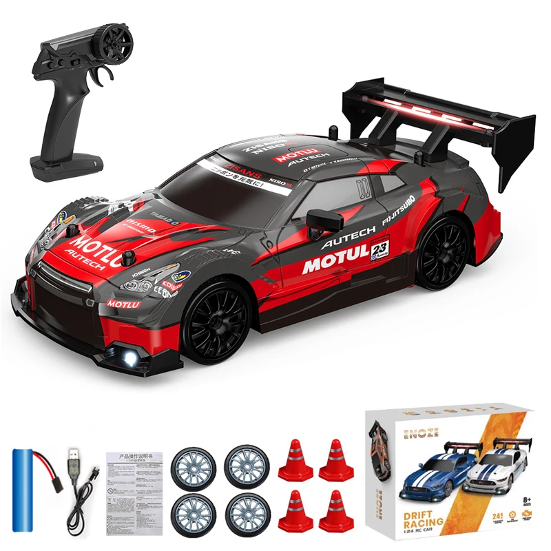 

High Speed RC Drift Cars Mustang Vehicle 4WD Full Scale Remote Control Racing Car With Led Gift Competition Race Car Boys Toy