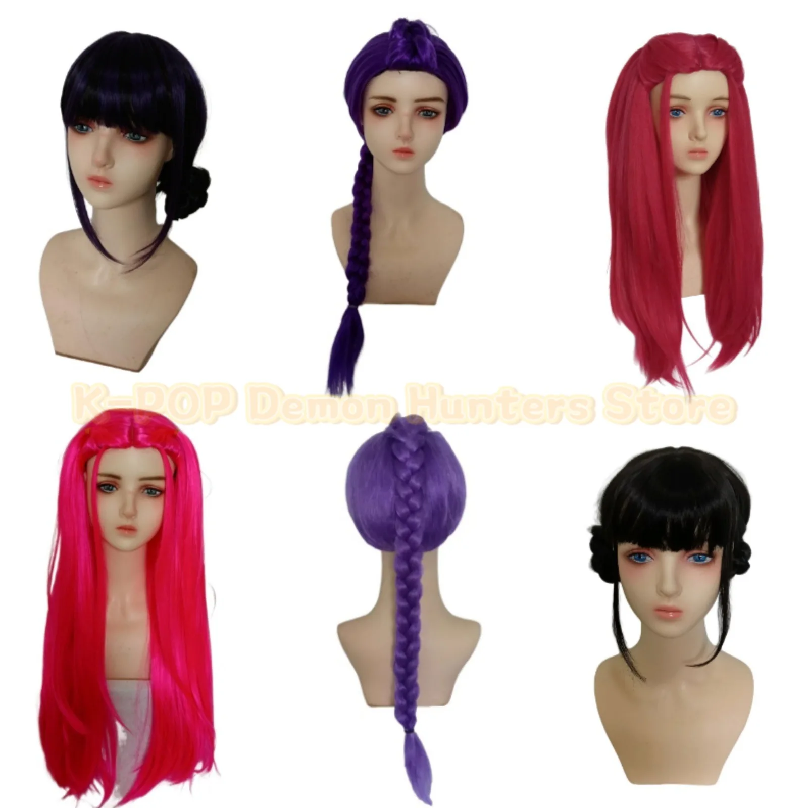Peruka cosplay HOT KPOP Demon Hunters Rumi, fioletowa, na Halloween, imprezę, do odgrywania ról, odporna na ciepło, syntetyczna, na co dzień, prezent na Halloween