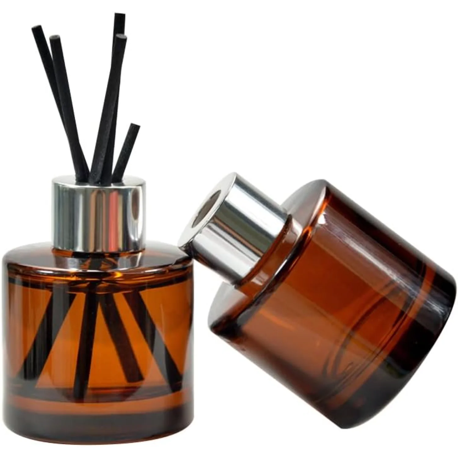 Bouteilles d'huile parfumées en verre, 2 pièces, bouteilles de diffuseur vides et rechargeables, bouteilles de diffuseur d'aromathérapie, pots de diffuseur de parfum Essent