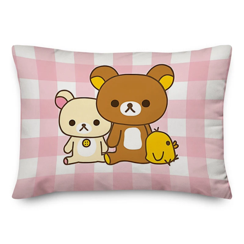 Rilakkumas Poszewka na poduszkę Dekoracyjna poduszka Dekoracyjne poduszki Pokrowce na poduszki do łóżka Poduszki Home Decor Poszewka na sofę