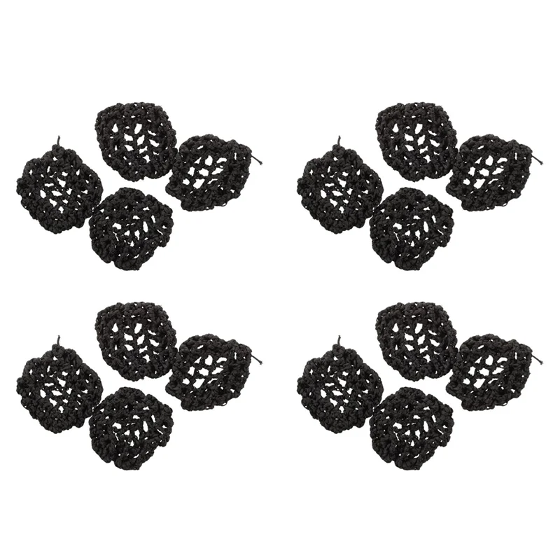 

Эластичный нейлоновый черный снуд для официантки в отеле, балетная булочка, чехлы для волос, орнамент, 16 шт.