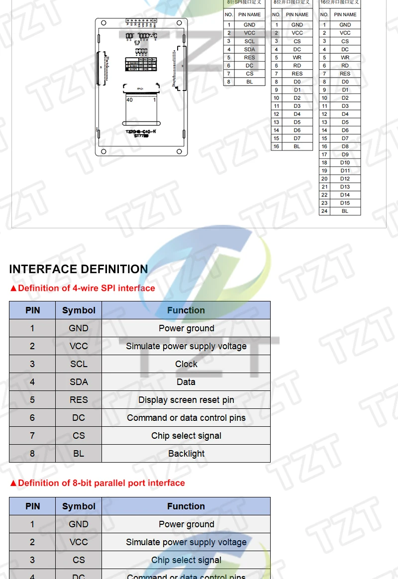 3,2" 3,2 Zoll TFT LCD Touch Screen Modul 240X320 ST7789 ILI9341 LCD Display für Arduino UNO MEGA2560 Board mit/ohne Touch – Detail 15