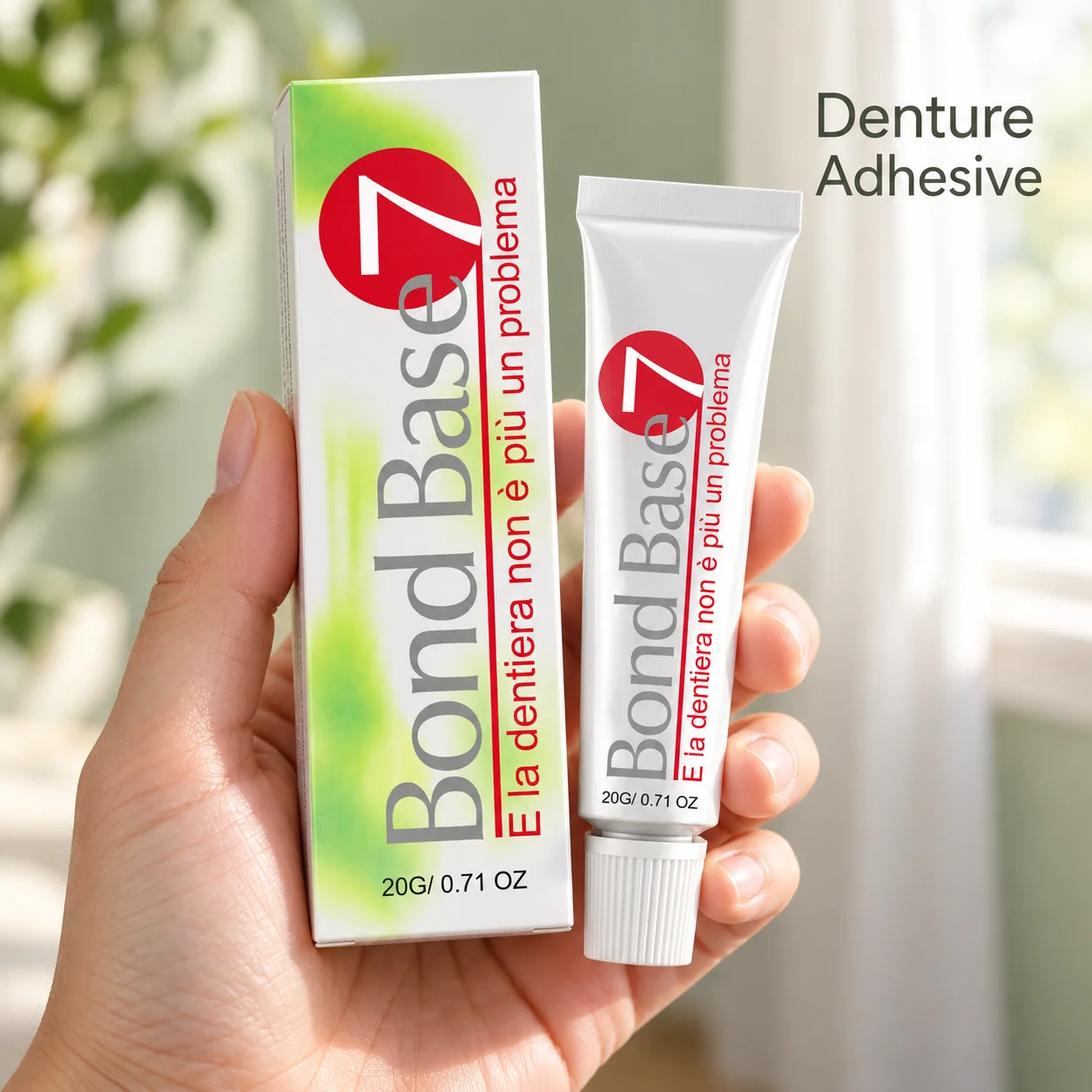 Denture Adhesive Tube 20g For False Teeth Fixation And Comfortable Wearing As Part Of Your Regular Everyday Denture Care Routine