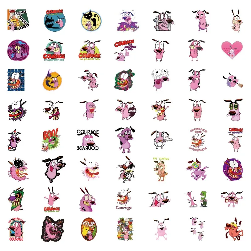 55 قطعة الكرتون علاج الجبناء الكلب الكتابة على الجدران ملصقات الشارات حقيبة الكمبيوتر المحمول الغيتار الديكور DIY بها بنفسك الاطفال لعبة كلاسيكية #6