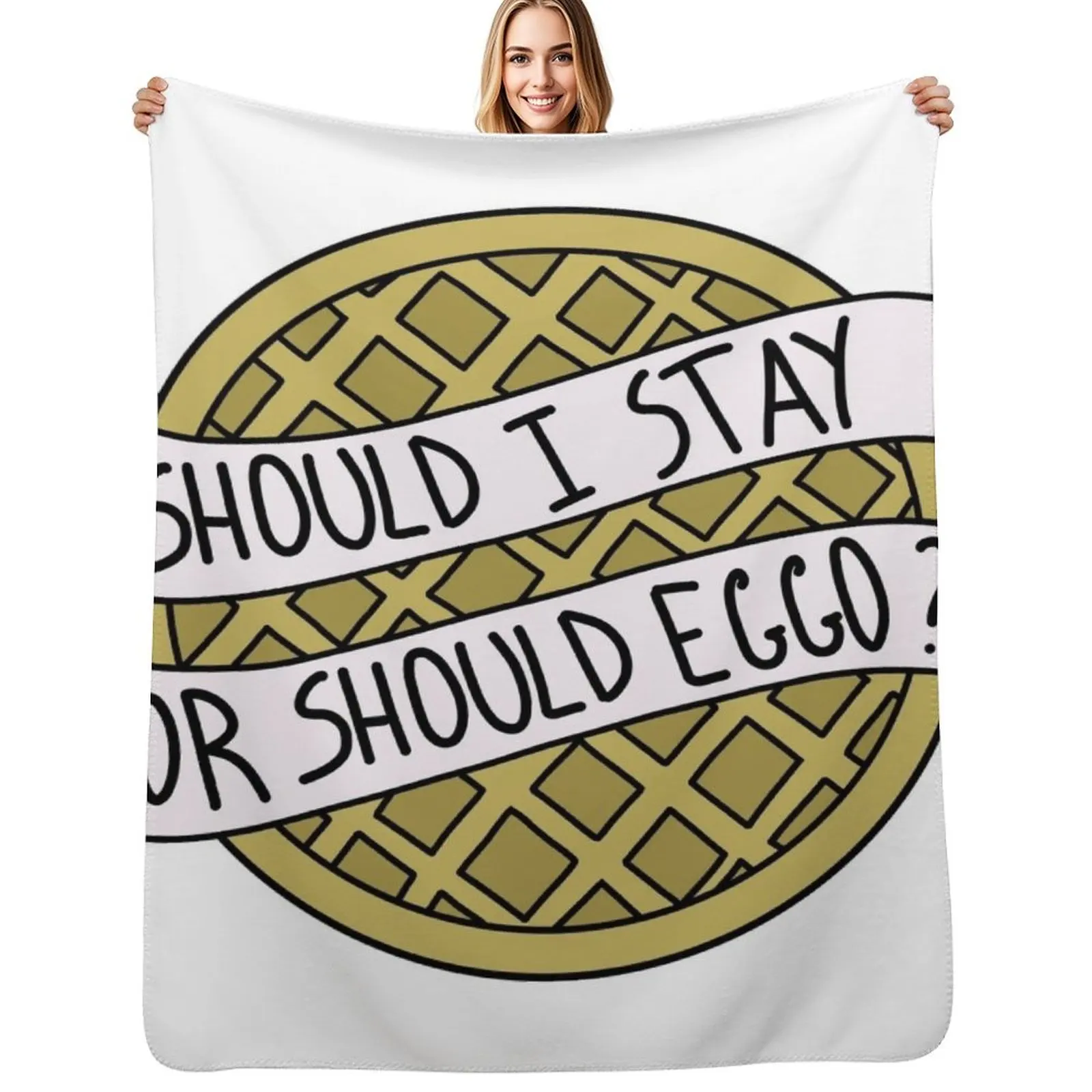 

Should I Stay Or Should Eggo Throw Blanket bed plaid wednesday Heavy Blanket