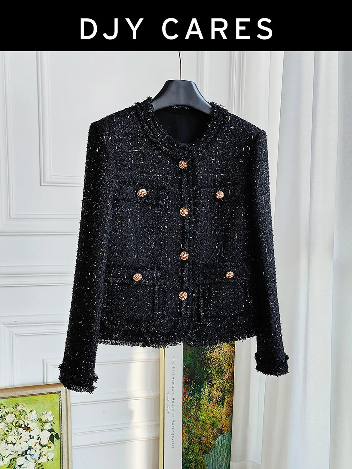 New Exquisite floral fringe jacket with modern temperament coat  big  size